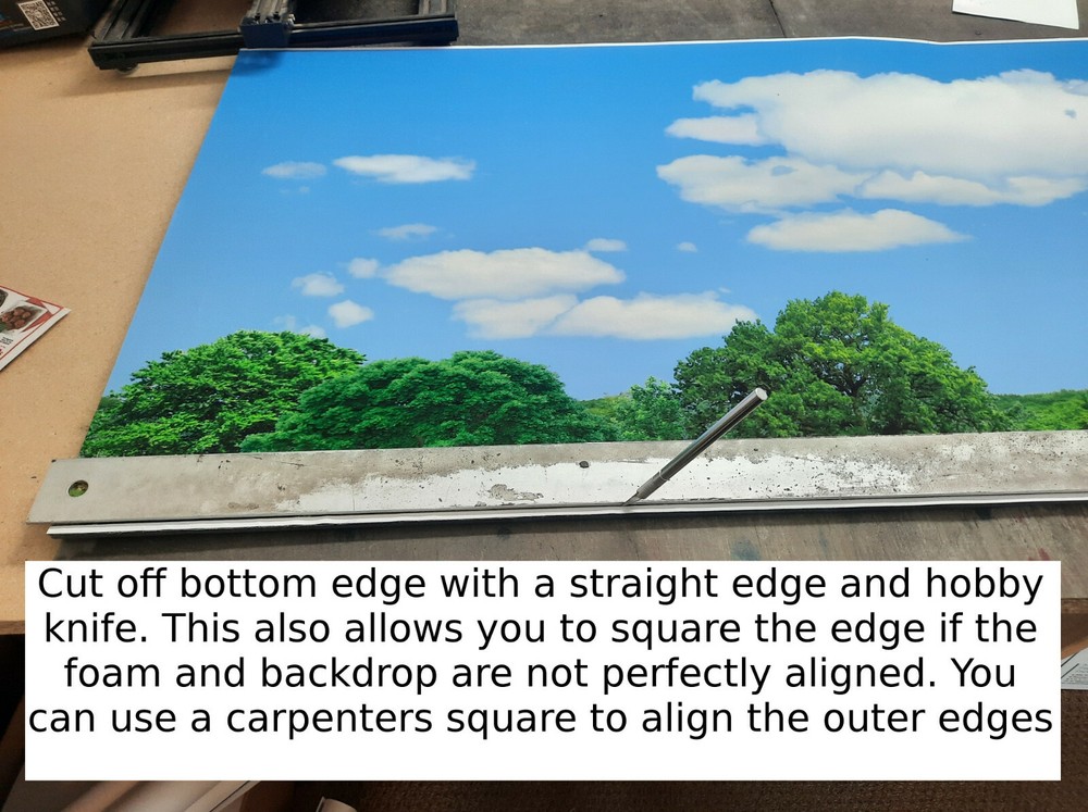 TRACKSIDE BACKDROP #570 Trees and sky N Scale