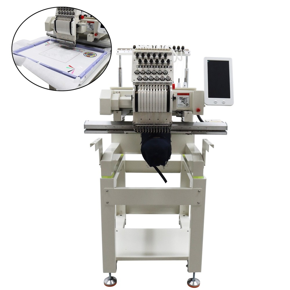 Automatic Computerized Embroidery Machine Single head 12 needles 110V-220V 300W