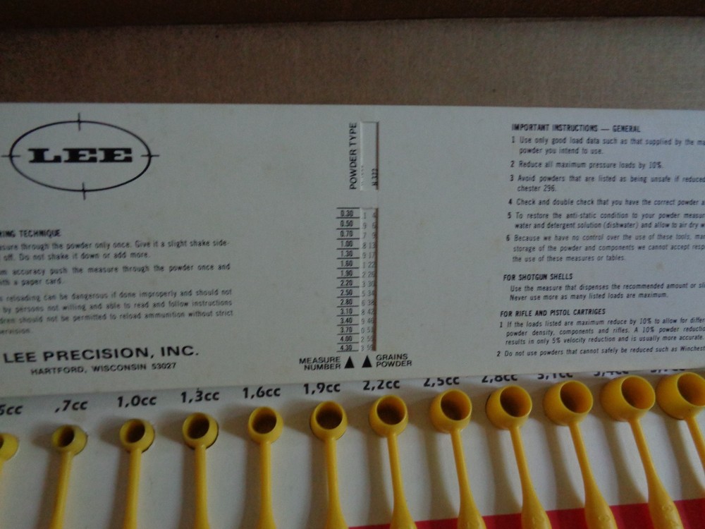 LEE IMPROVED POWDER MEASURE KIT