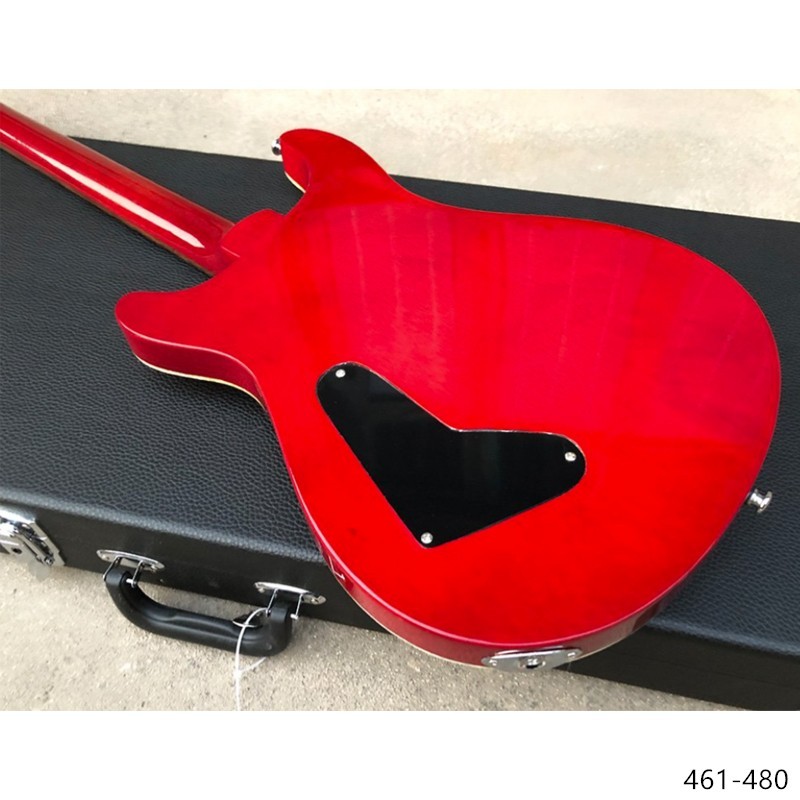 Double Cut Cherry Lime Guitar, Flame Maple Top, Abalone Binding, Uncovered Picku