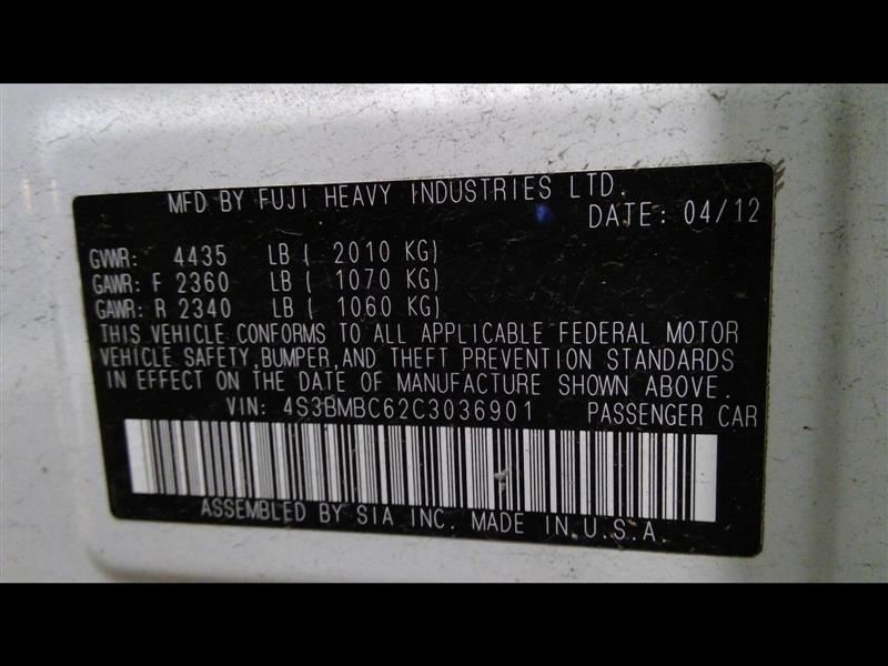 LEGACY 2012 Glove Box 389554