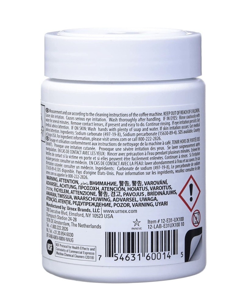 Urnex Cafiza Professional Espresso Machine Cleaning Tablets, 100 Count