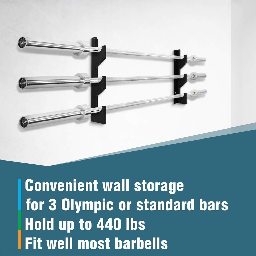 Vertical Barbell Storage Rack - Durable Olympic Holder with Protective Padding