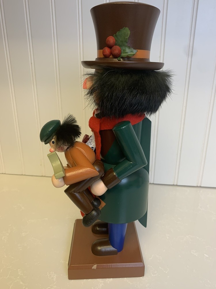 Erzgebirge Nutcracker Bob Cratchit & Tiny Tim "A Christmas Carol" 12" Limited