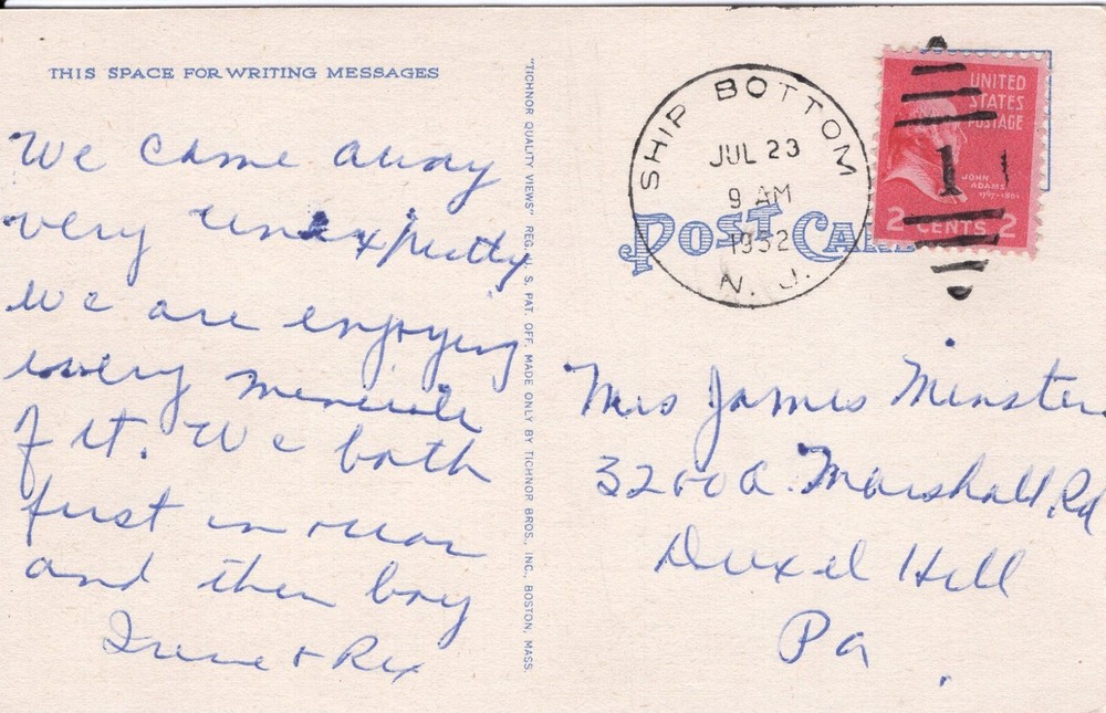 VIEW LOOKING SOUTH, SHP BOTTOM, NJ - PC1332