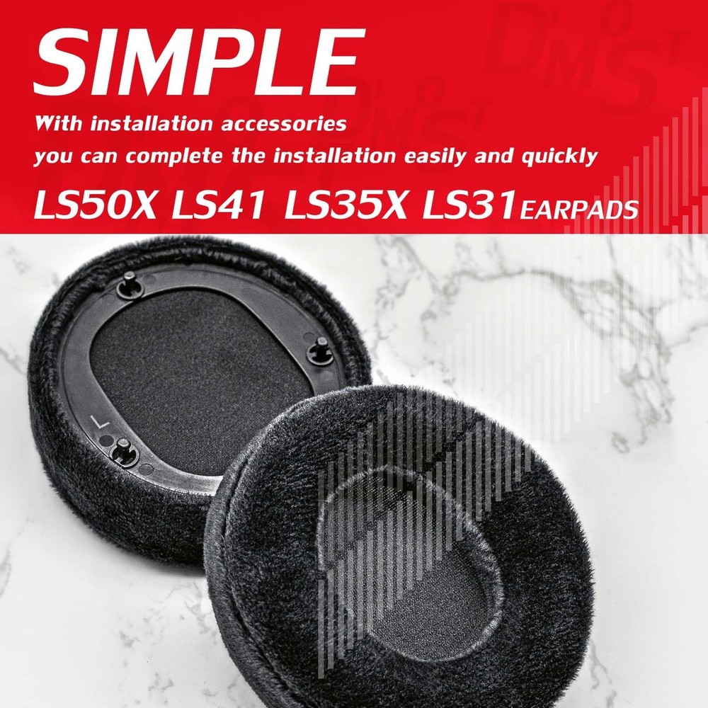 DIMOST LS50X Replacement Ear Pads Compatible with LS35X LS41 LS31 Black
