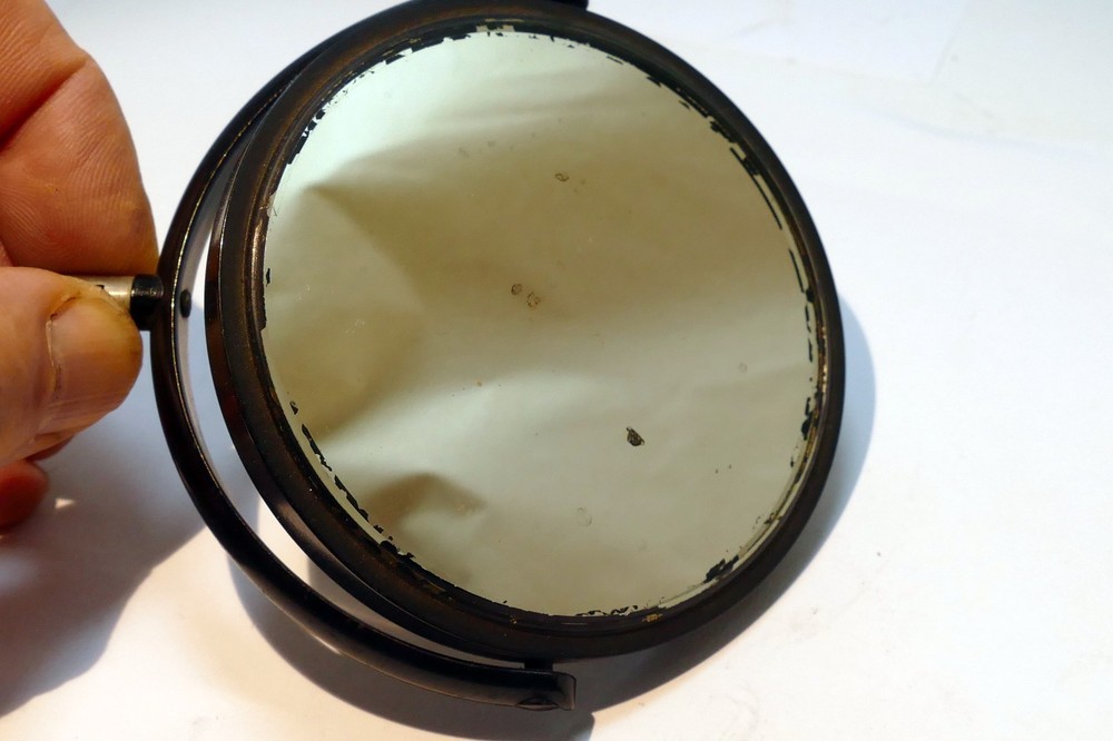 82mm OD Microscope Mirror vintage 3.2" wide