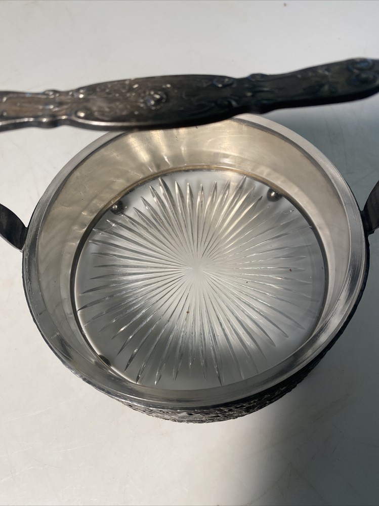 K.S Ornate Condiments Server Dutch Scenes & Handle Footed.