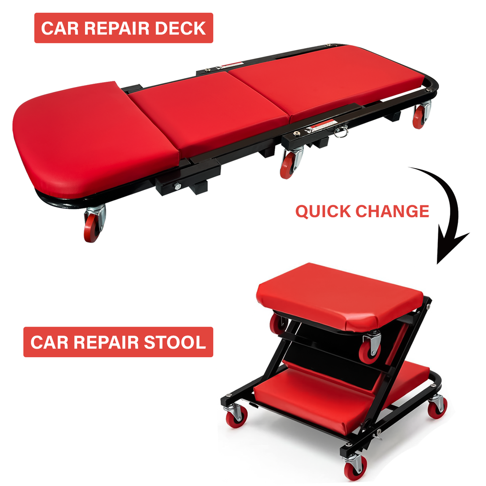 Mechanics Creeper 2 IN 1 trolley stool Workshop Padded Car Workshop Garage