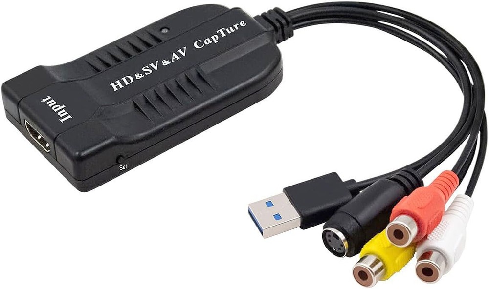 Plug-N-Play USB 2.0 HD SD DVR Adapter With RCA SV HD Inputs For PC Mac