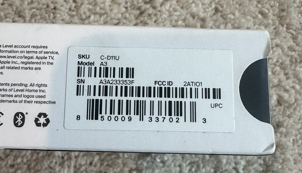 Level Bolt Bluetooth Smart Lock Chrome Silver C-D11U NIB