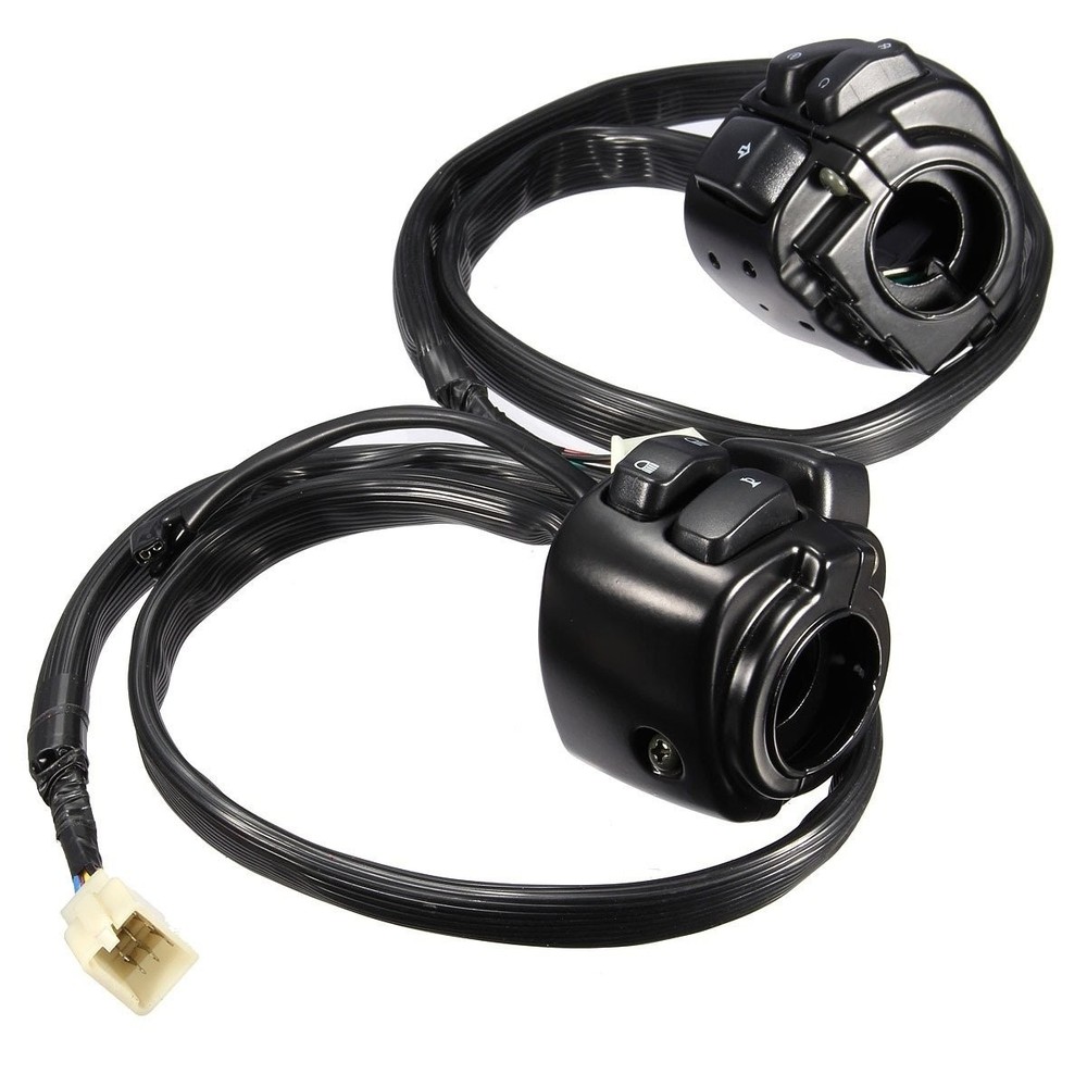 1 Pair Switch for Motorcycle Handlebar Indicator Lights (25mm) with Cable Bau6636