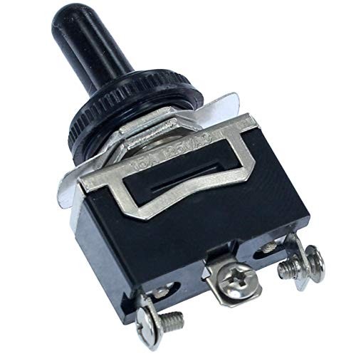 Toggle Switch with Waterproof Boot SPDT ON-Off-ON 3-Position Latching