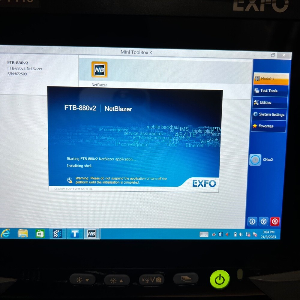 EXFO FTB-PRO FTB-880V2 10G LAN WAN Analyzer Kit