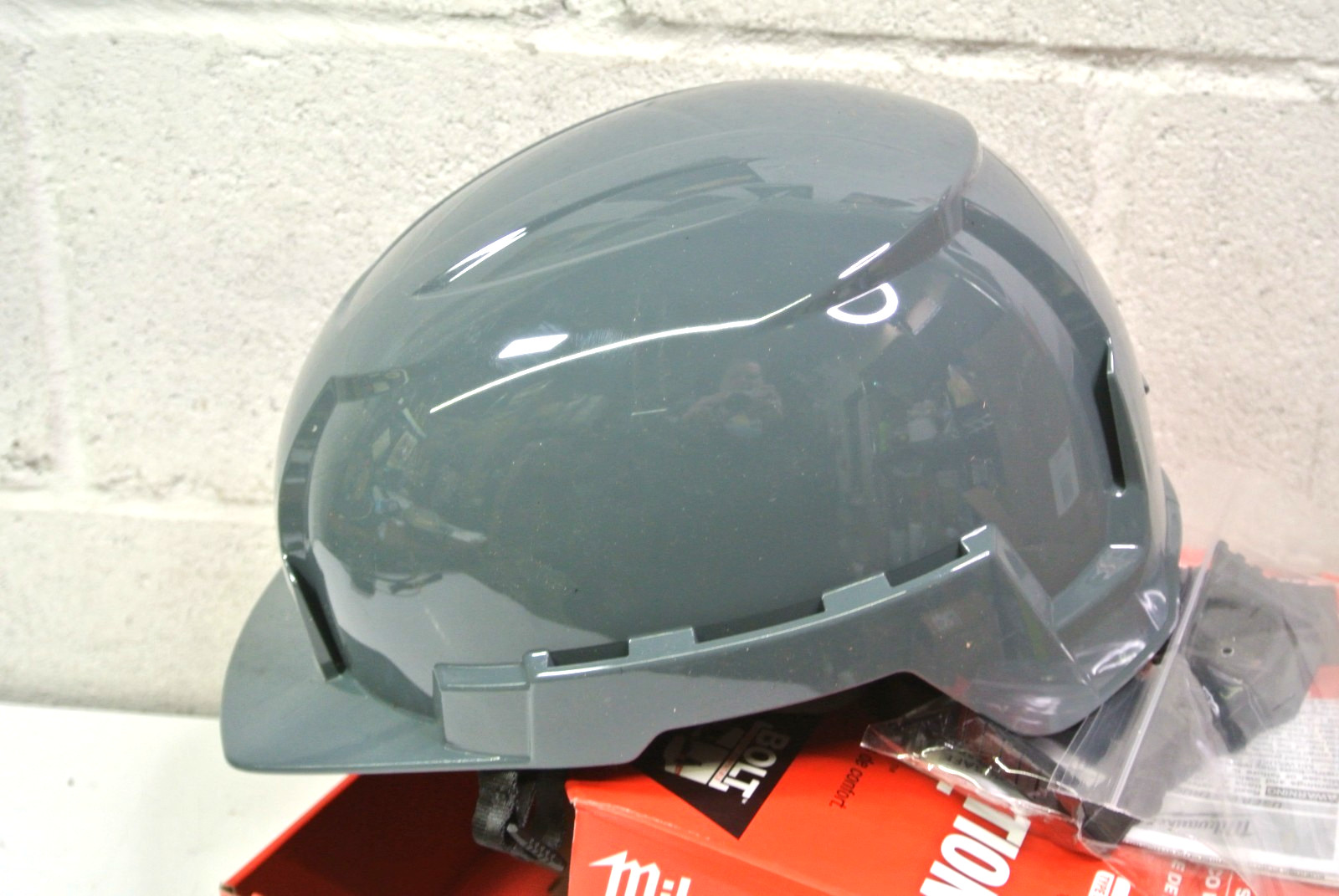 For Milwaukee 48-73-1337 Gray BOLT Front Brim Helmet - Type 2, Class E