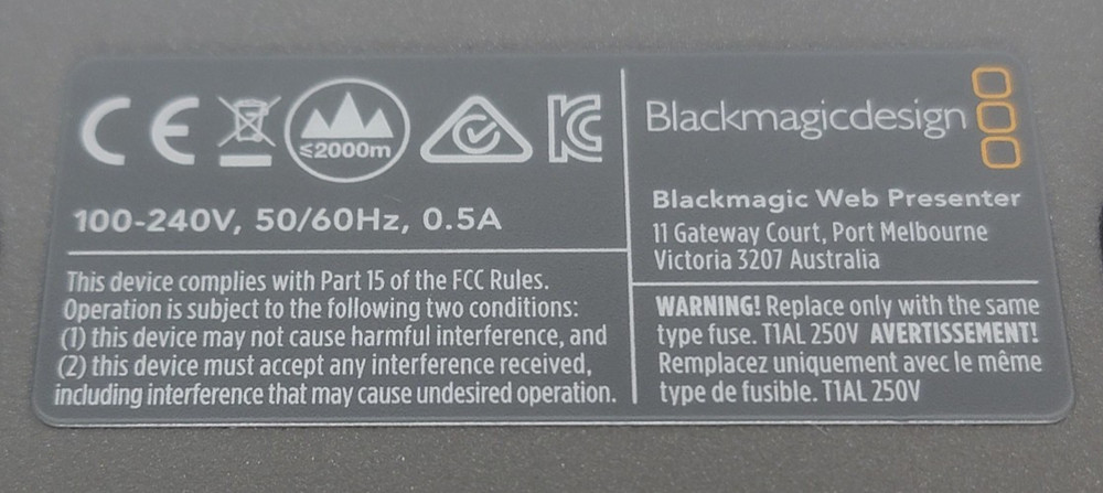 Blackmagicdesign Black Magic Design Web Presenter