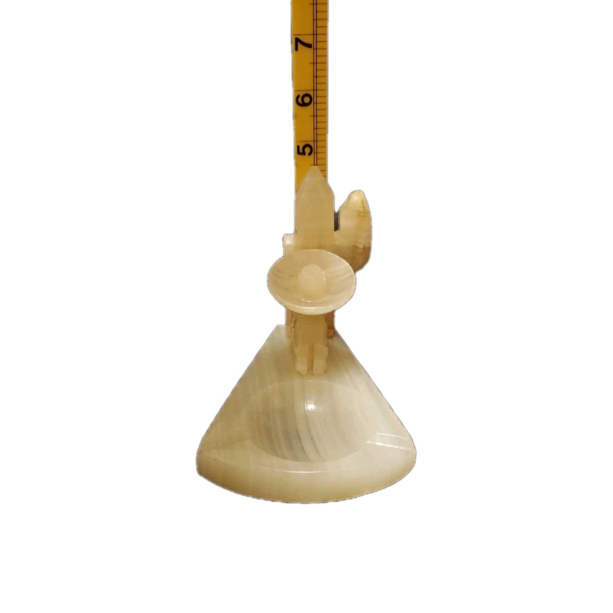 Vtg Onyx Stone Sleeping Mexican Cactus Figure Trinket Decor