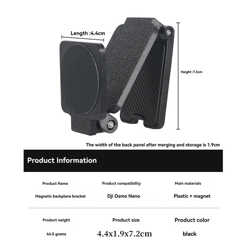 Quick-Release Base Magnetic Backplane Bracket Accessories for DJI NANO