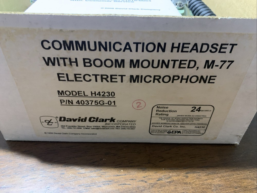David Clark Communication Headset Model H4230