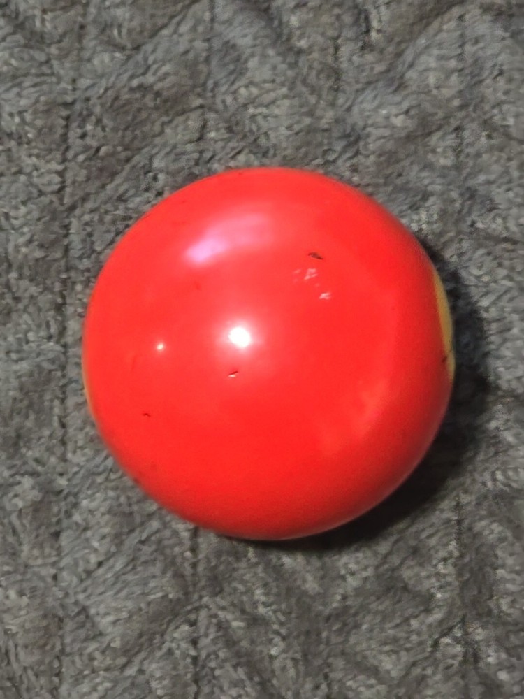 🎱Vintage Replacement Belgian(#3) Pool Ball~Billiards Solid Red Ball 2"