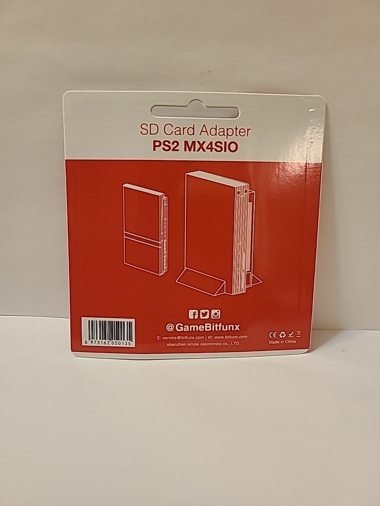 Bitfunx PS2 MX4SIO SD MicroSD Memory Card Adapter Crystal Clear