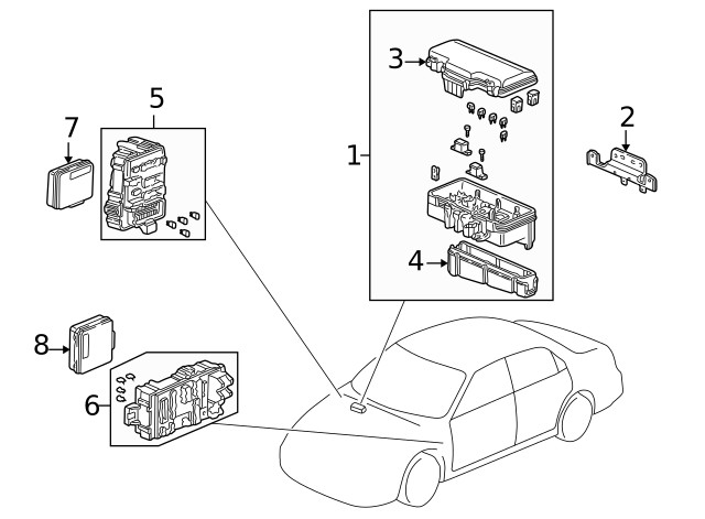 2000-2002 Genuine Honda Accord - System Unit Multiplex Control (Driver Side) (OK