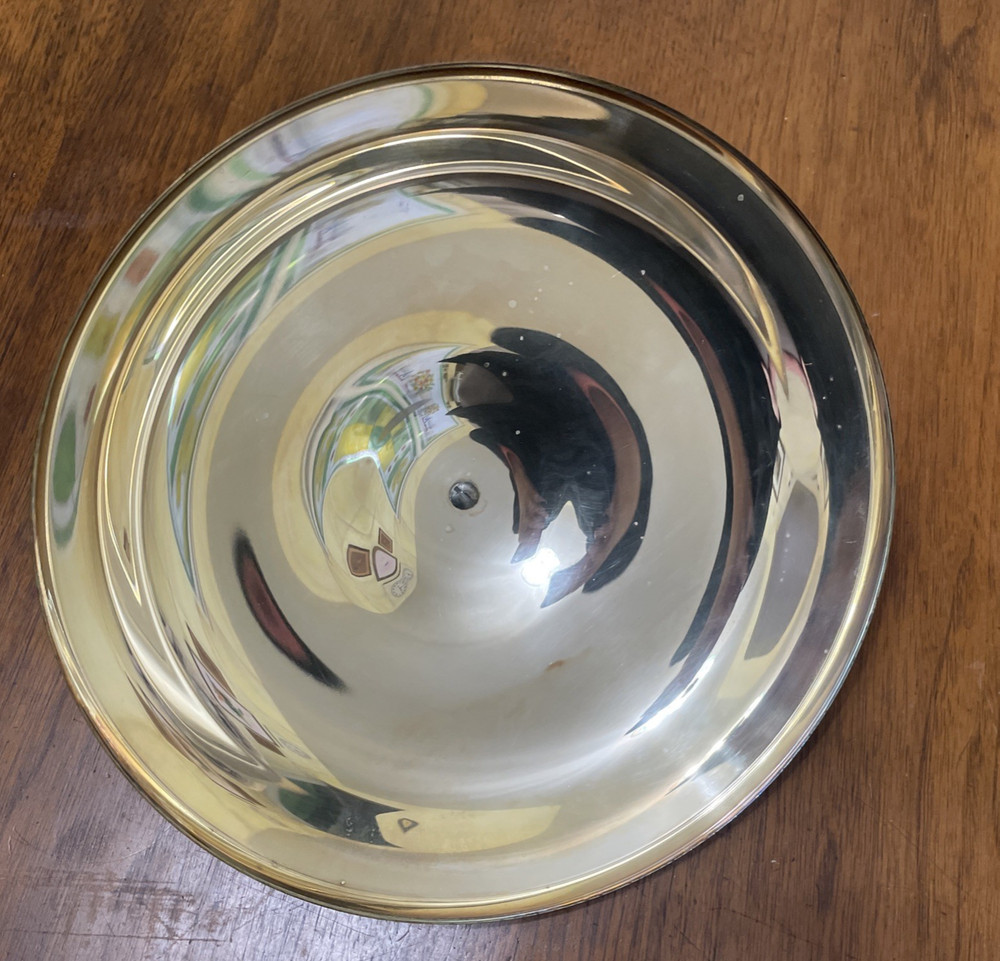 Vtg Wm Rodgers Silver Plated Round Covered Serving Bowl Casserole Dish Rope Edge