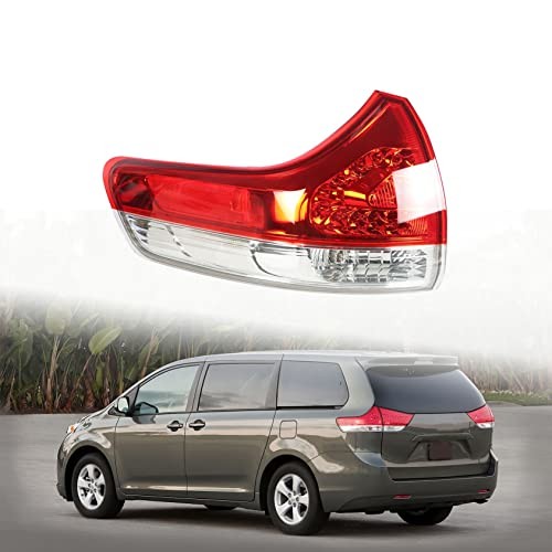 Outer Rear Left Tail Light Assembly Replacement for Sienna Driver Side Outer