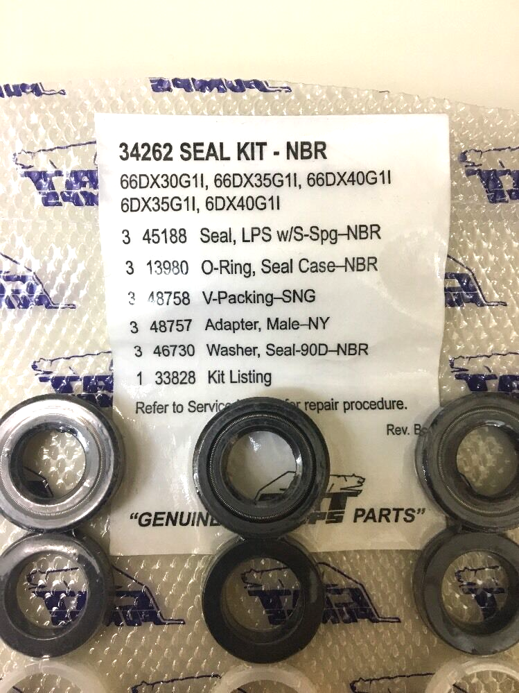 34262 SEAL KIT FOR CAT PUMP 66DX 6DX PRESSURE WASHER CAT PUMPS OEM KIT