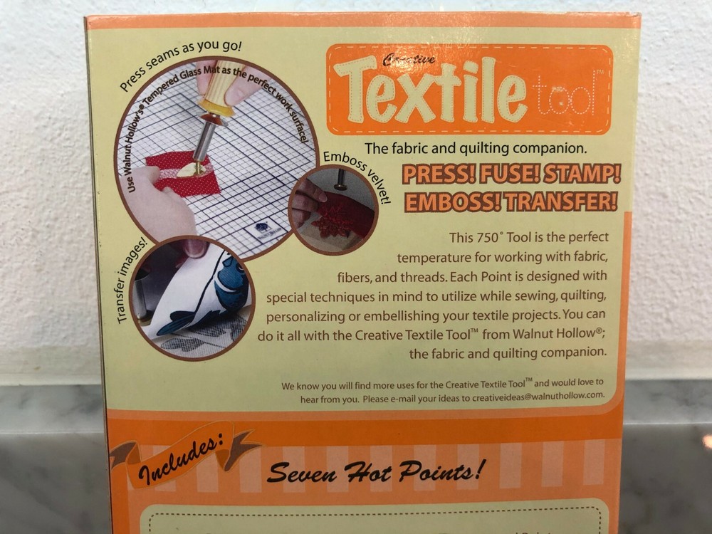 NEW Walnut Hollow Creative Textile Tool with 7 Hot Points & Case