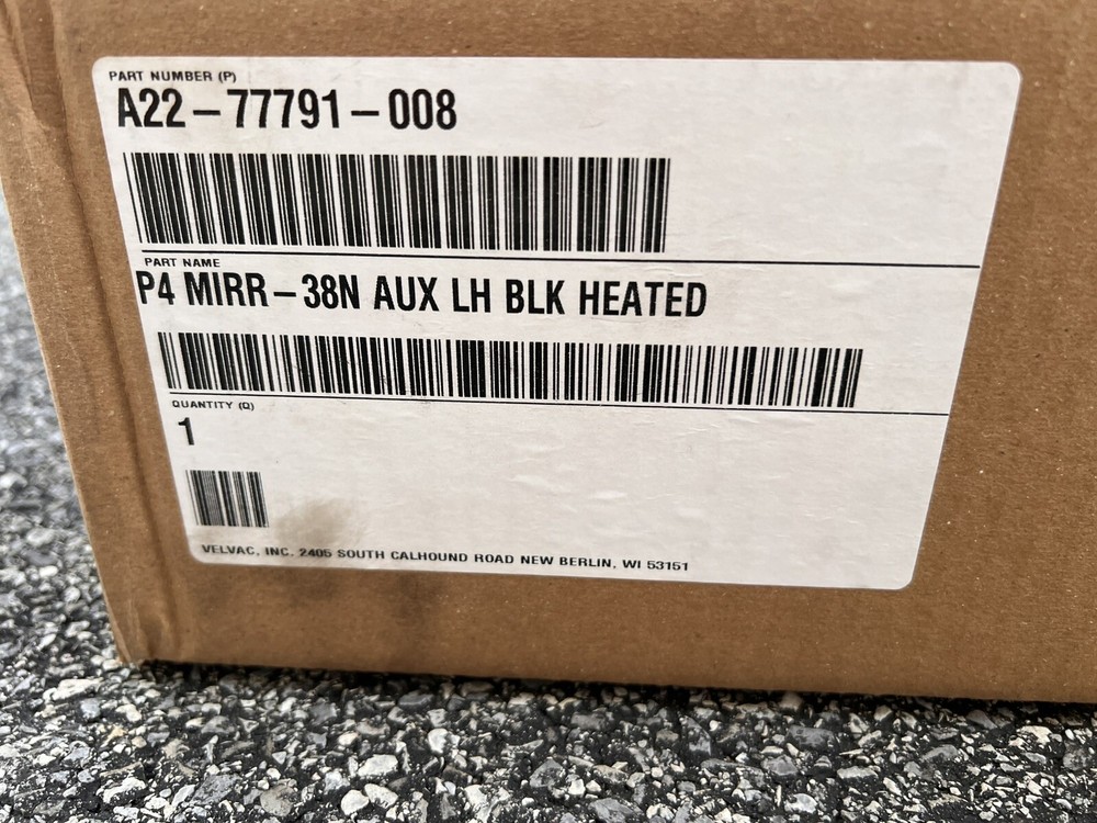 A2277791008 Mirror, Heated, Black, Left Hand Freightliner