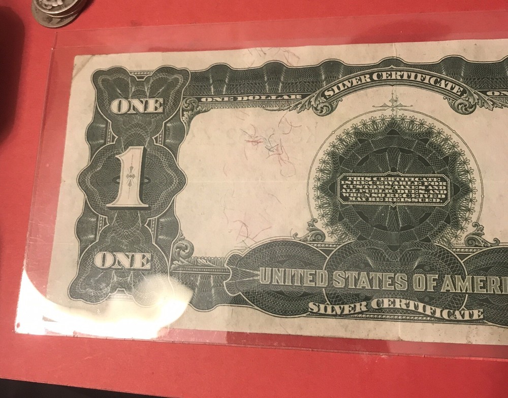 1899 $ 1 black eagle silver certificate , Bank Note￼￼