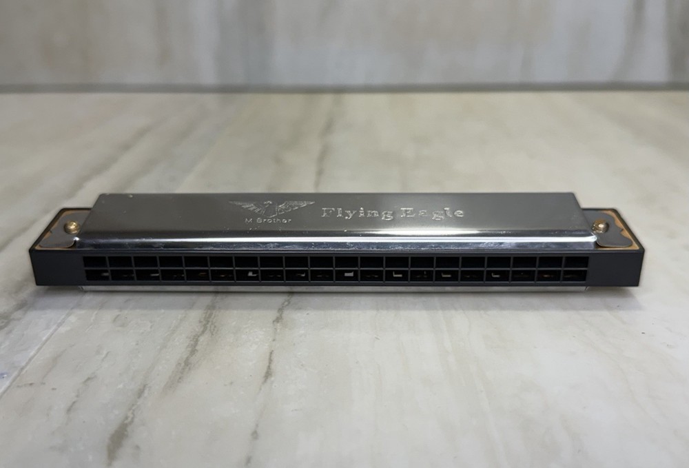 M. Brother Flying Eagle 20-Hole Harmonica w/ Original Box