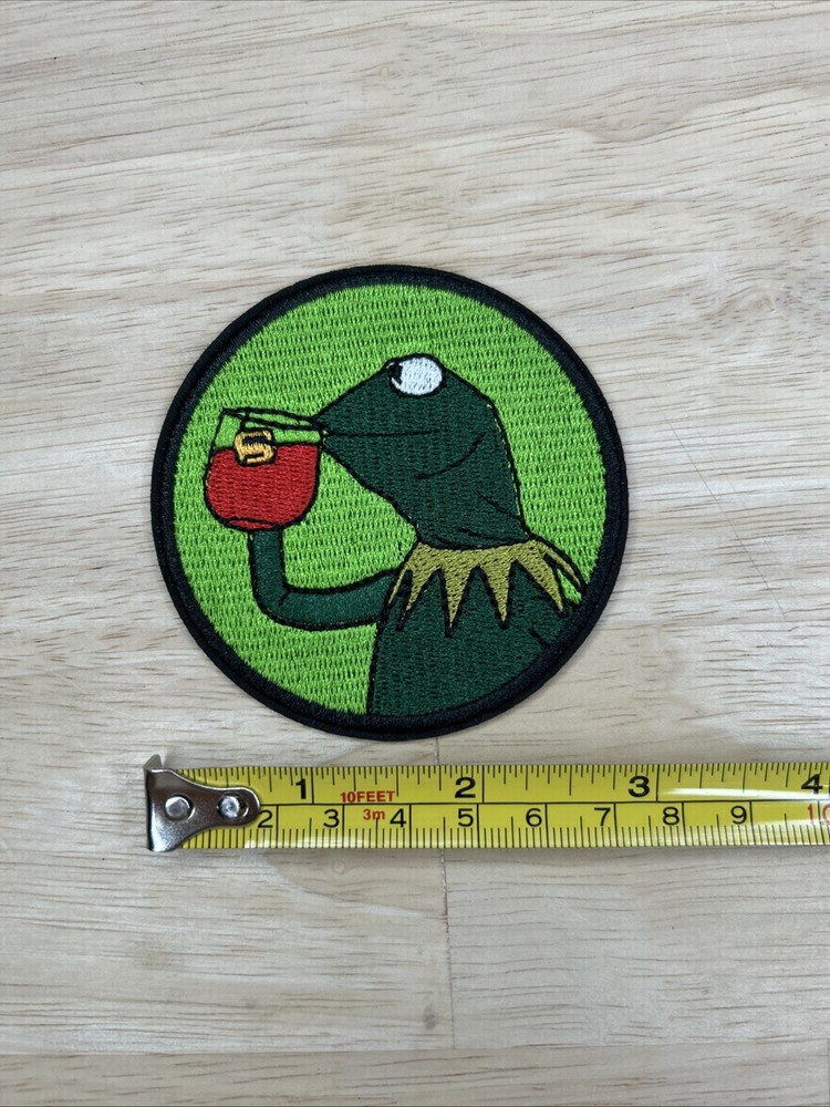 Kermit Embroidered Iron On Patch