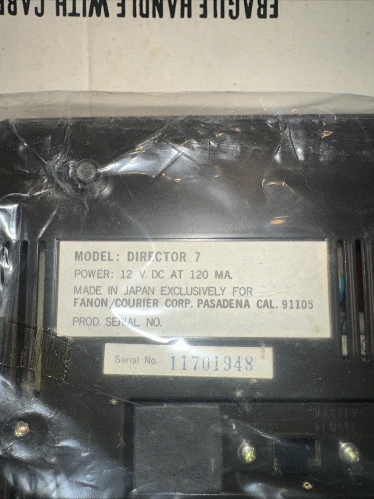 Vintage Fanon Solid State Intercom System Master Unit, Four Remote Unit Untested