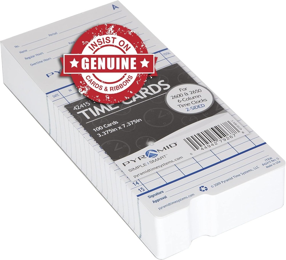 Time Clock Cards Replacement Time Tracking Sheets