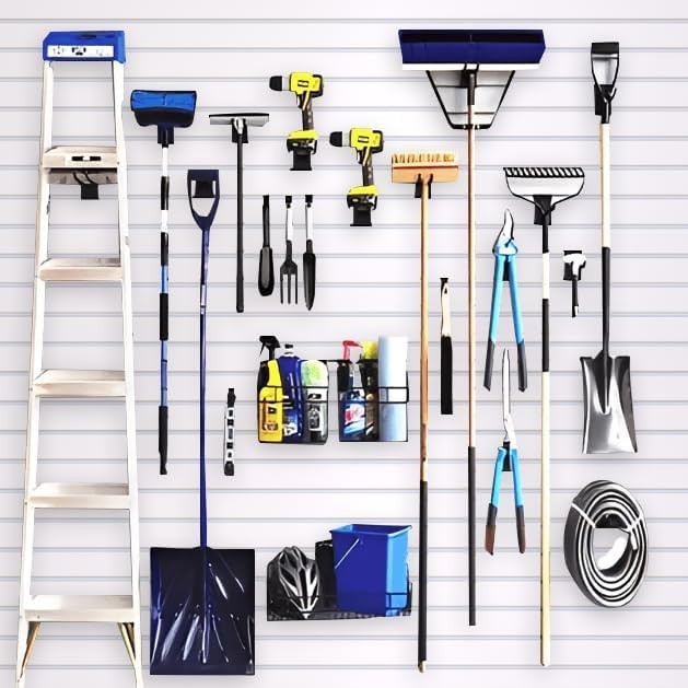 Durable PVC Slatwall Panel - Versatile Wall Mounted Storage Solution, 2x4ft