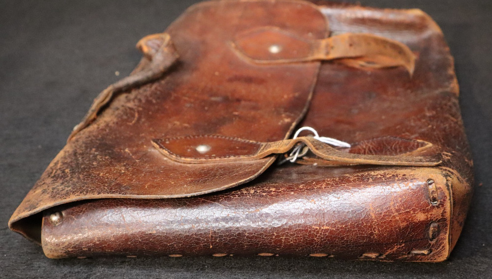 Original WWII British Army Dispatch Riders Briefcase Belfast Dated Maker Marked