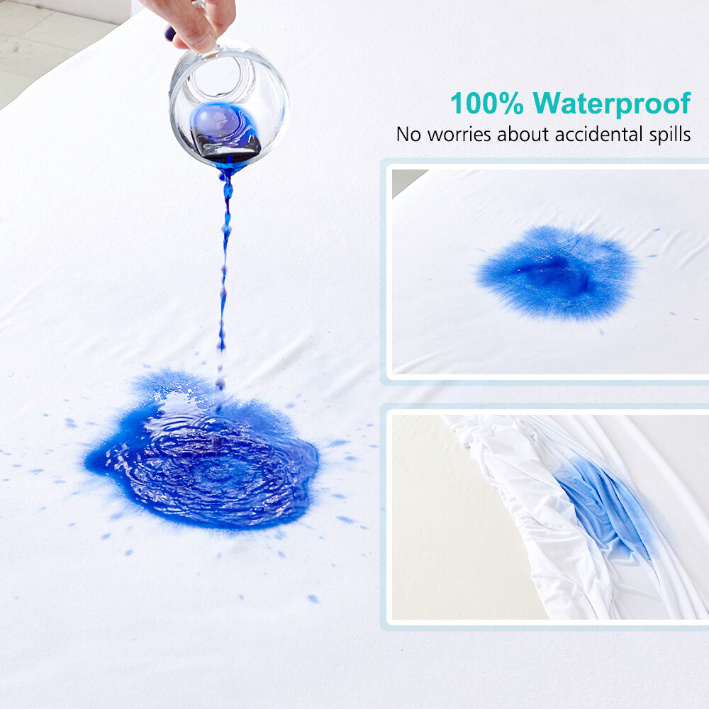 Waterproof Mattress Protector Fitted Mattress 18" Deep Fitted Bed Sheet