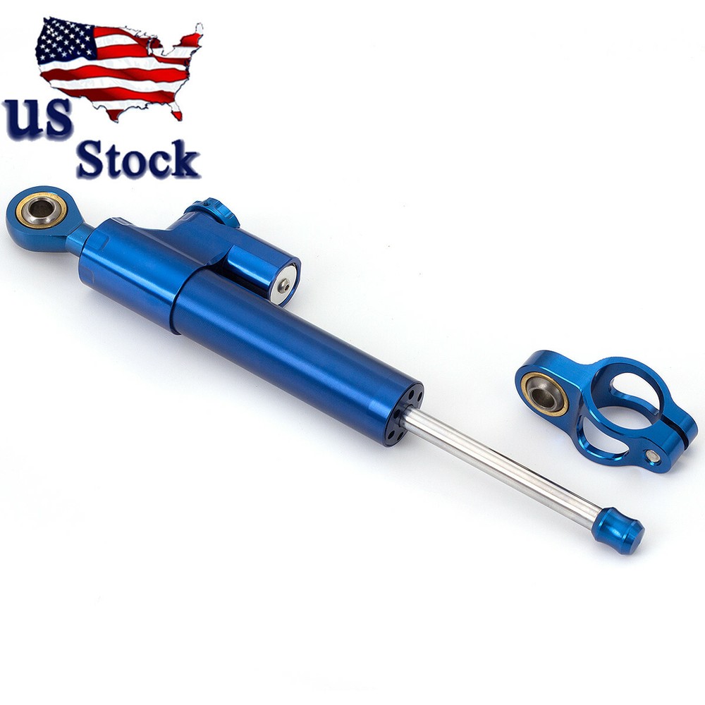CNC Aluminum Universal Motorcycle Steering Damper Stabilizer Linear Reversed US