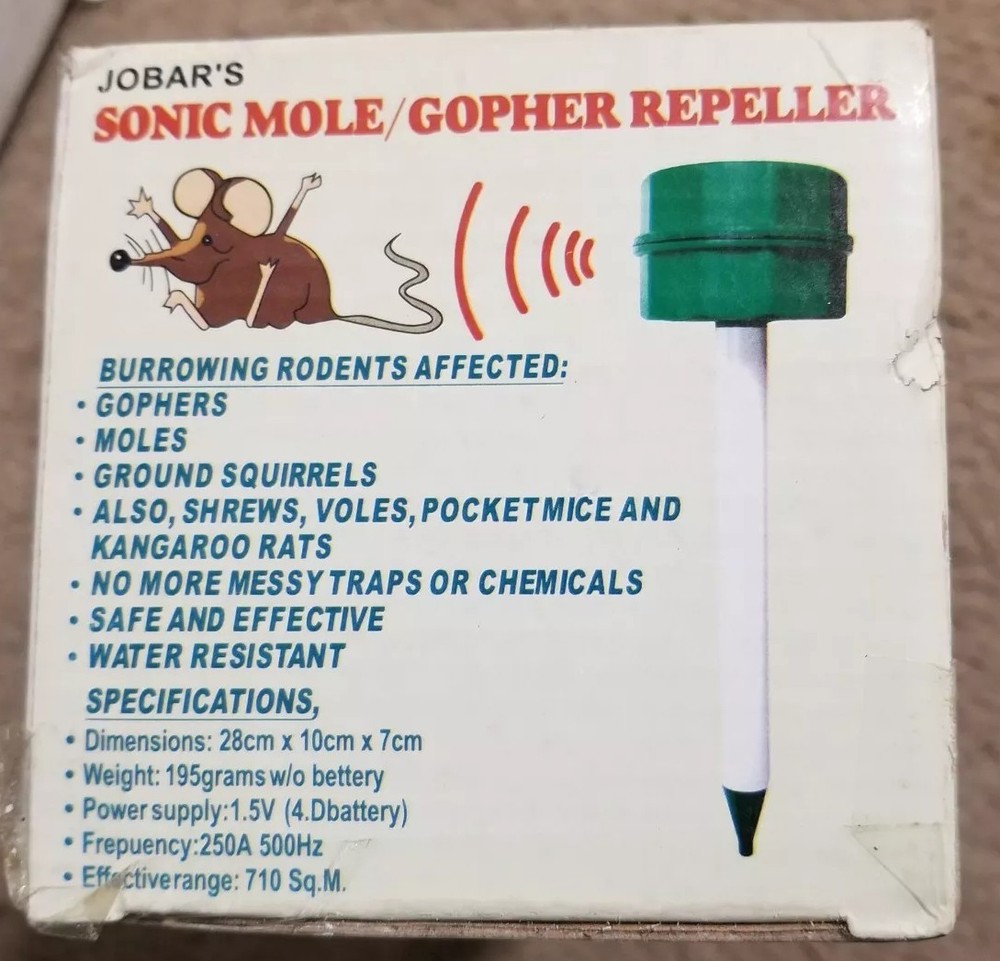 Jobar's Underground Sonic Mole/Gopher Repeller