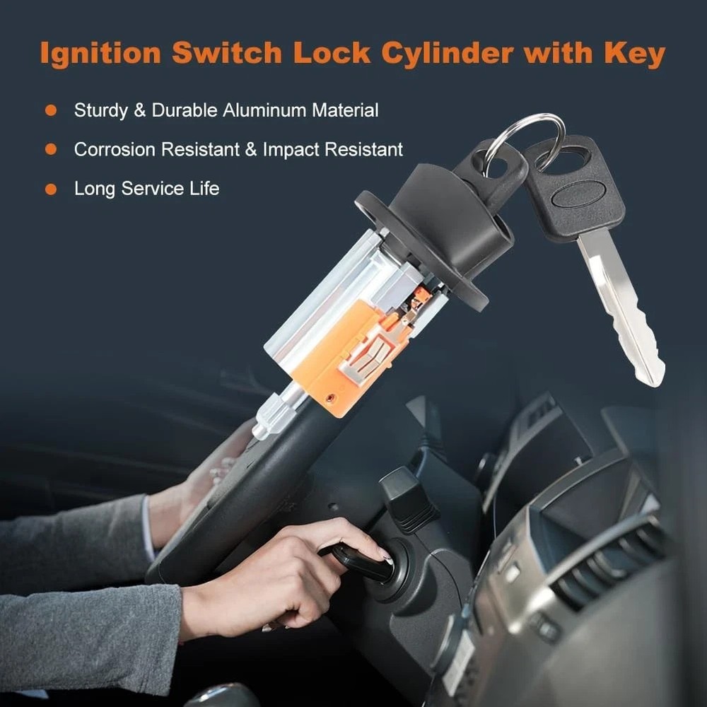 Door Lock Cylinder Ignition Switch with Keys Compatible with Ford Econoline E...