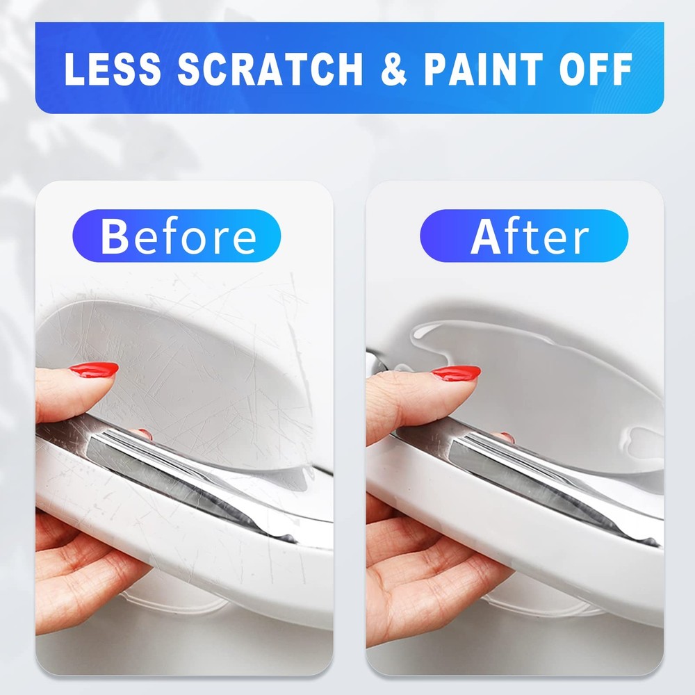 INSAUTO 12Pcs Car Door Handle Scratch Protector，Non-Marking Auto 12PCS
