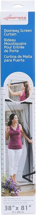 Adfors FSP8509-U Charcoal Doorway Screen Curtains Fits up to 38" x 81" PICK QTY!