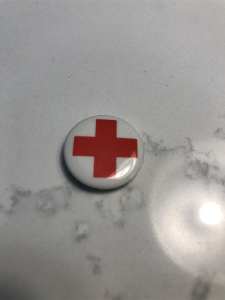 Red Cross Shield Logo Button