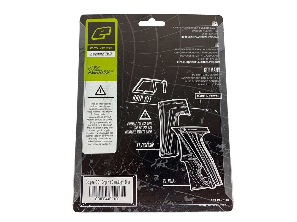 NEW Planet Eclipse CS1 Grip Kit- Black/Green
