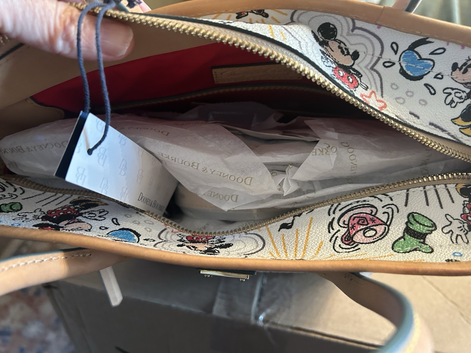 Disney Parks Dooney & Bourke Sketch Handle Tote Bag Satchel NWT