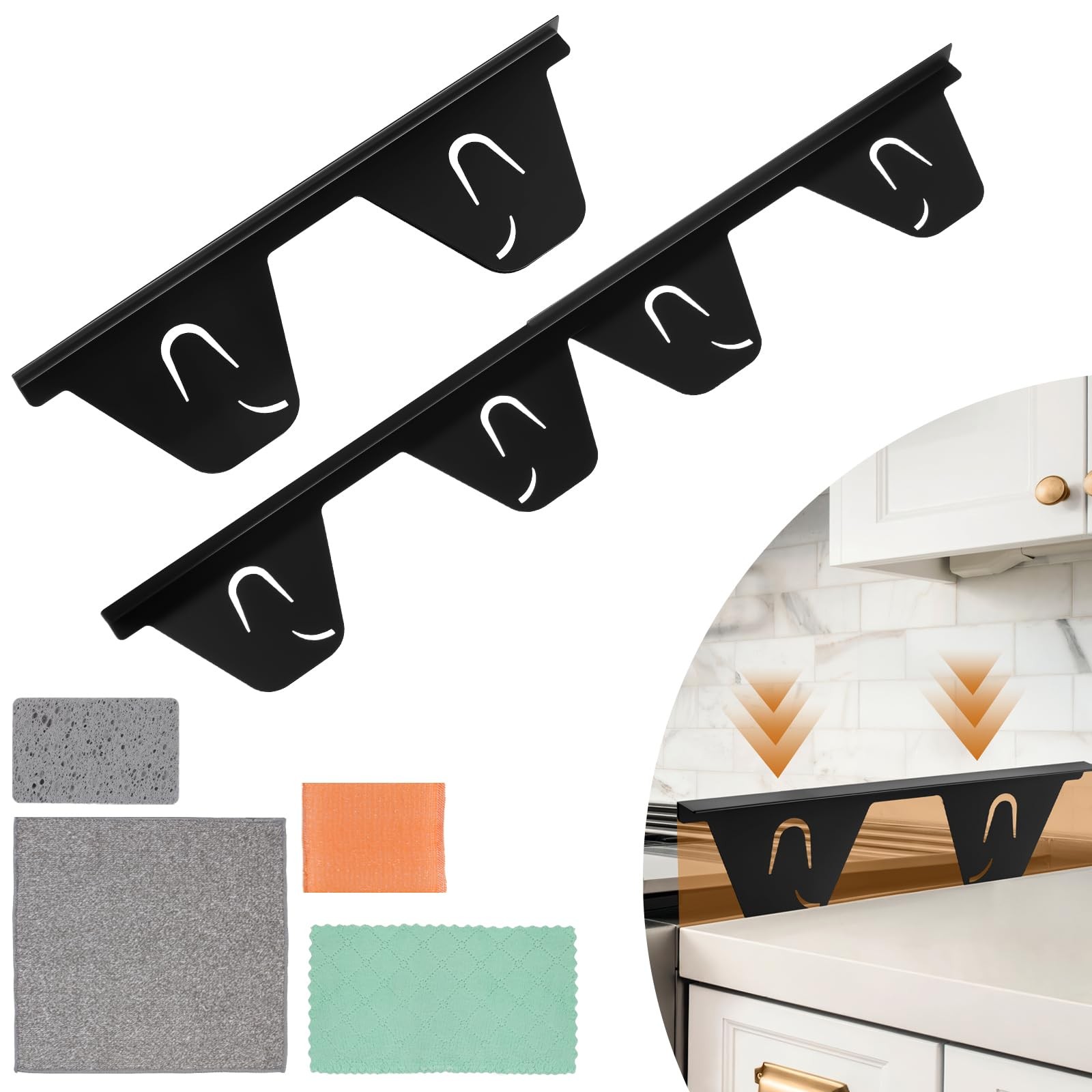 "2 Pack Stove Gap Cover Stainless Steel Adjustable 13.8""-27.6"" Kitchen Guard"