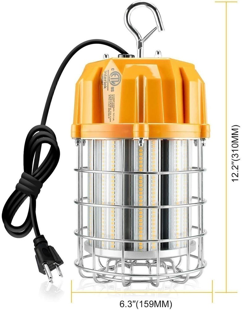 LED Temporary Work Light 100W Plug-n-Play For Workshop Building Project Job Site