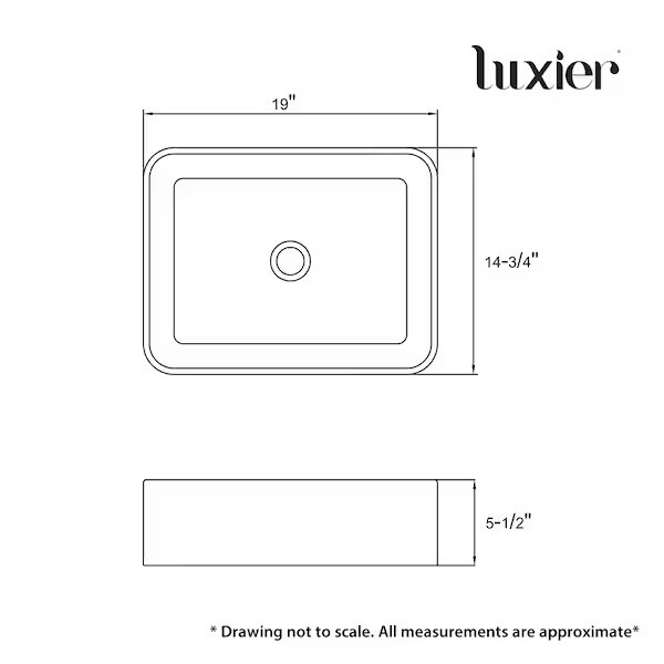 Rectangular 19 in. Bathroom Ceramic Vessel Sink Art Basin in White